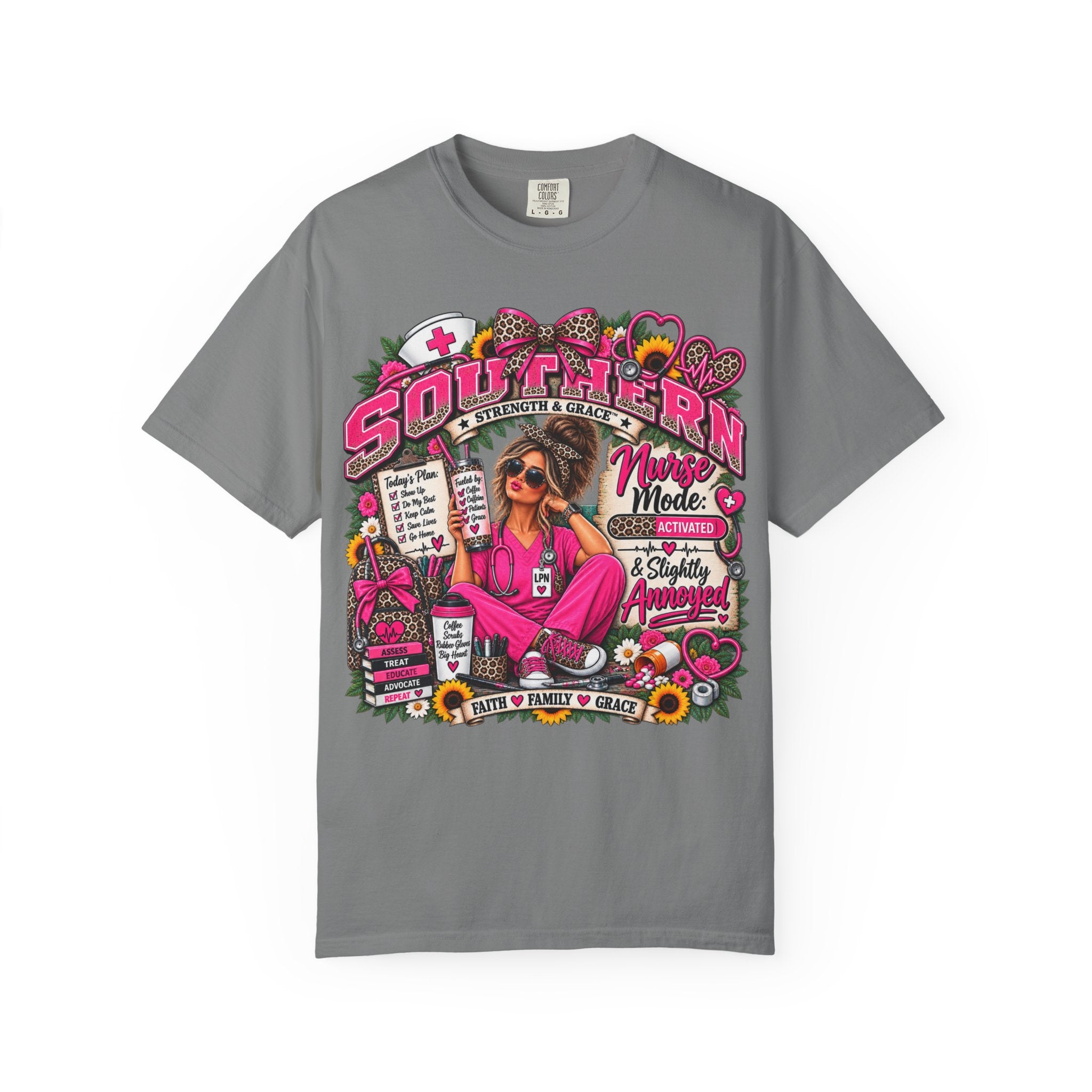 Southern Nurse Mode T-Shirt — Retro Pink Nurse Appreciation Tee