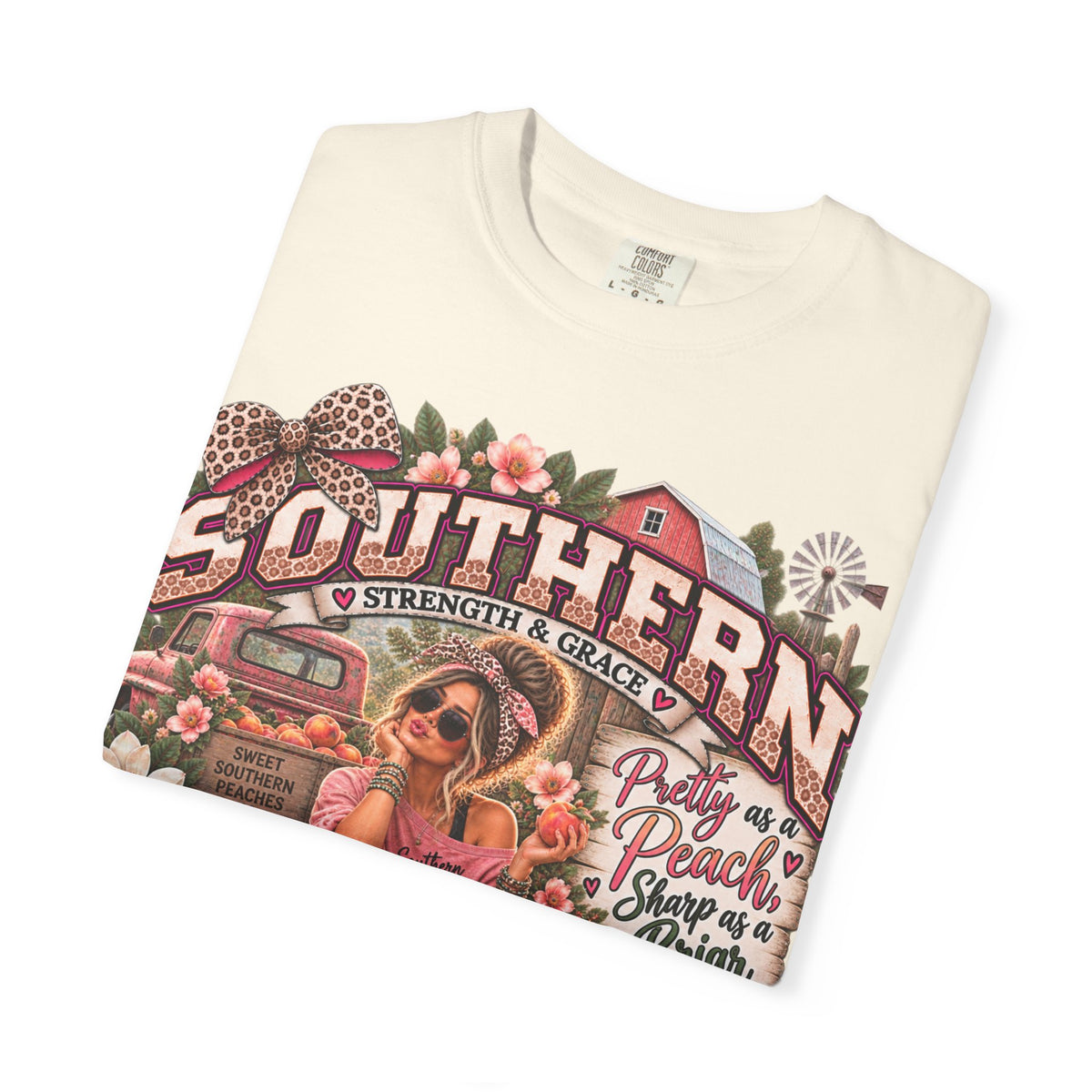 Southern Roots Graphic T-Shirt — Pretty as a Peach, Sharp as a Briar