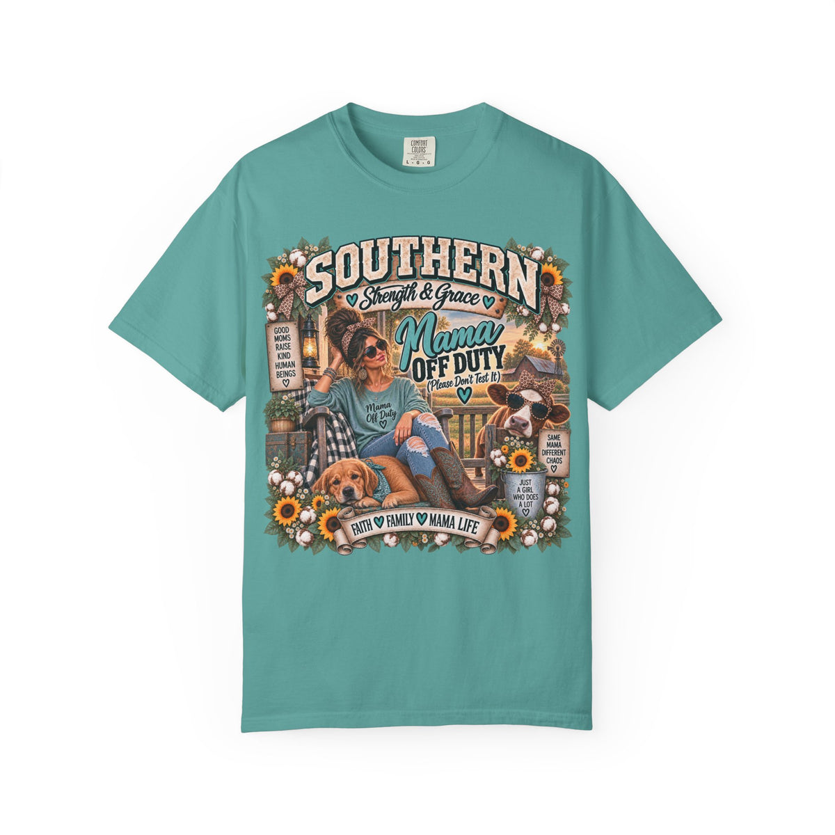 T-Shirt — "Southern Mama Off Duty" Vintage Floral Comfort Tee