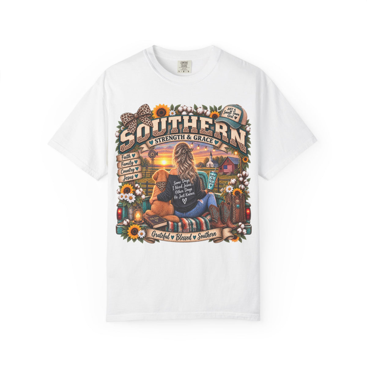 Southern Strength & Grace T-Shirt — Grateful ♥ Blessed ♥ Southern