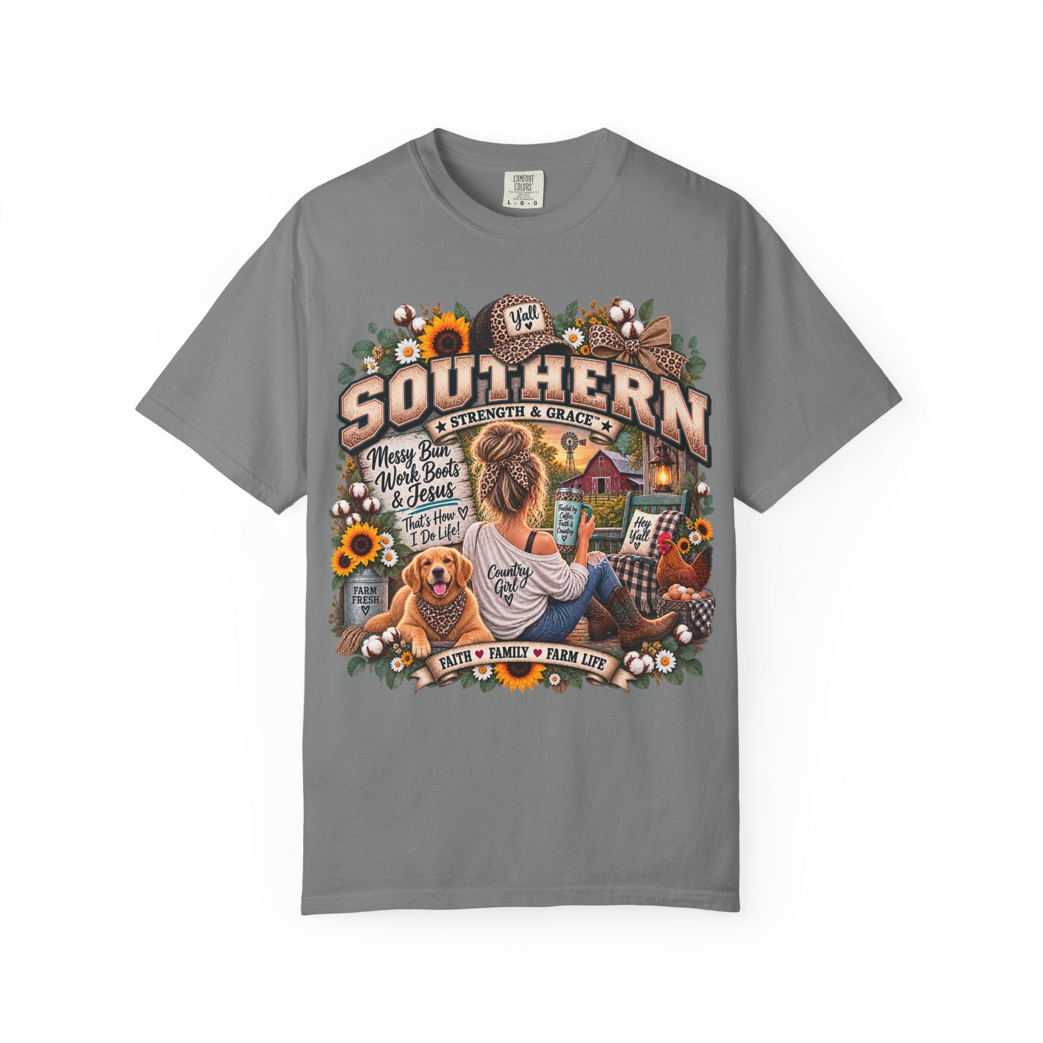 Southern Roots Graphic T-Shirt — "Southern By Birth & Grace"