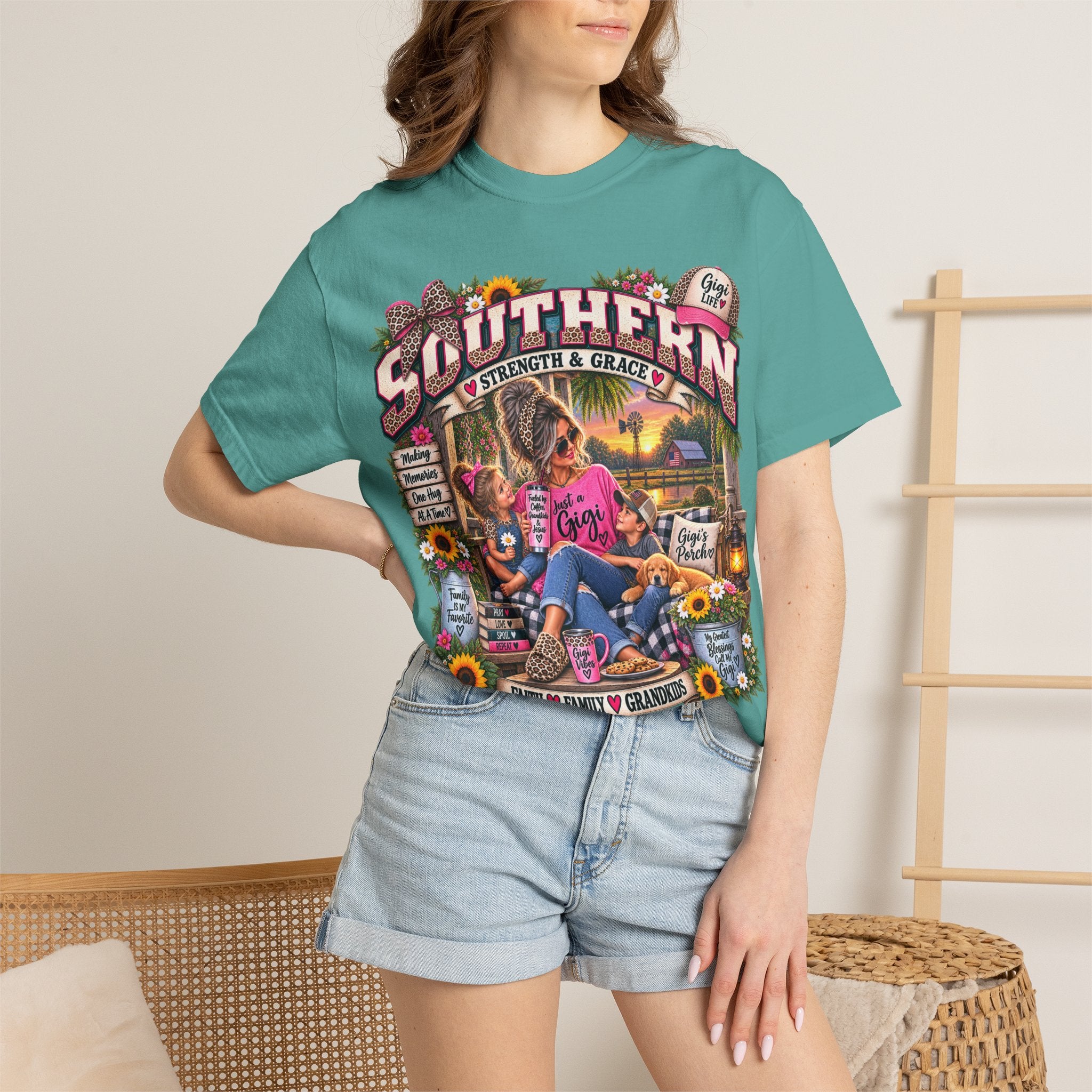 Southern Grandma T-Shirt — "Strength & Grace" Retro Country Graphic Tee