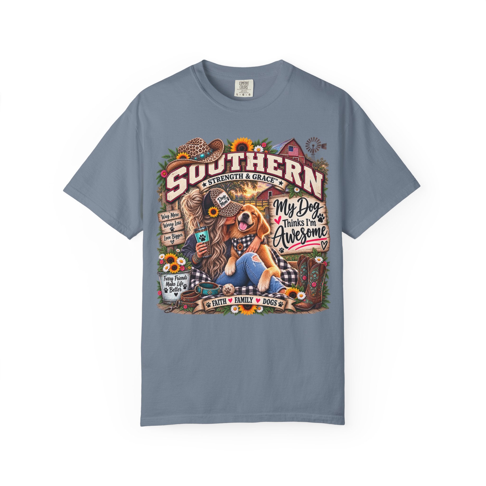 Southern Dog Mom T-Shirt — "My Dog Thinks I’m Awesome" Graphic Tee