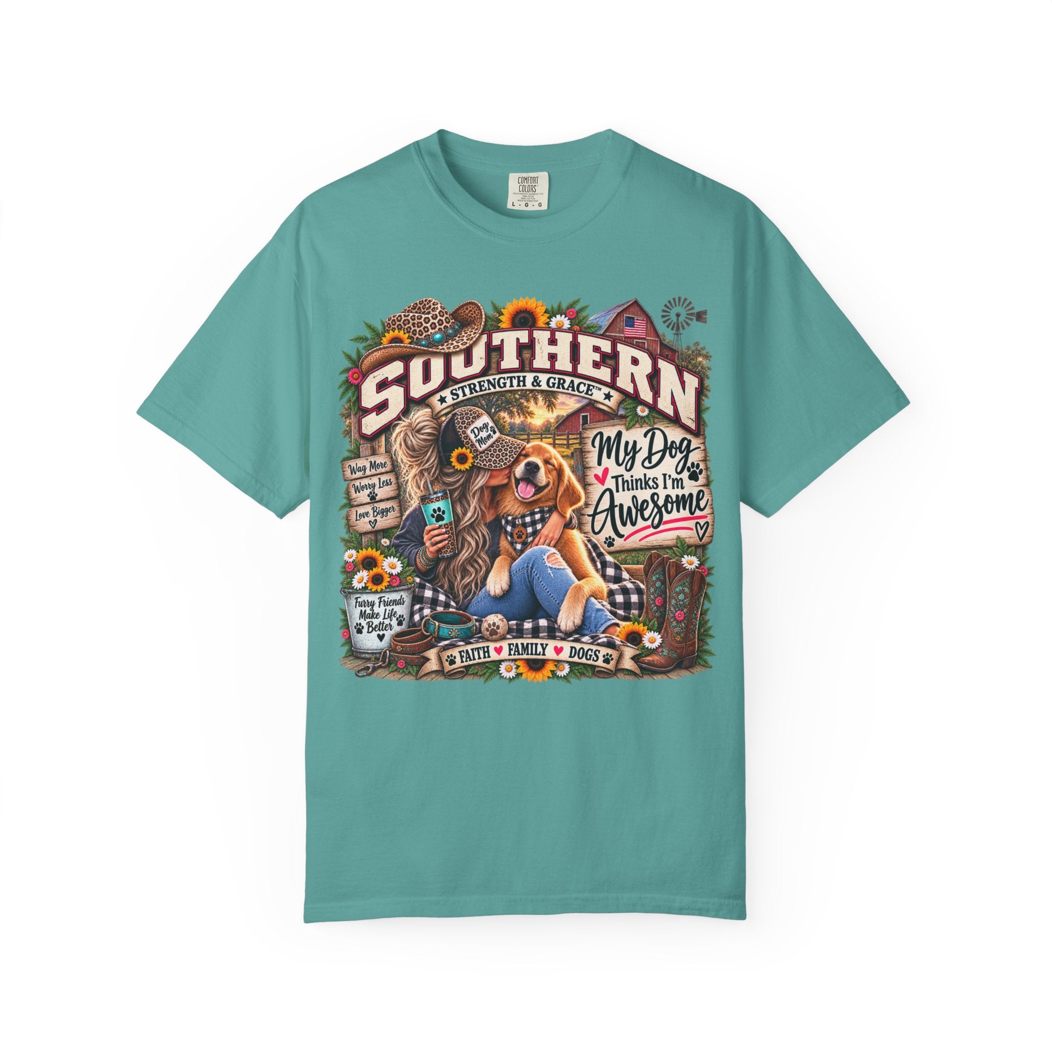 Southern Dog Mom T-Shirt — "My Dog Thinks I’m Awesome" Graphic Tee