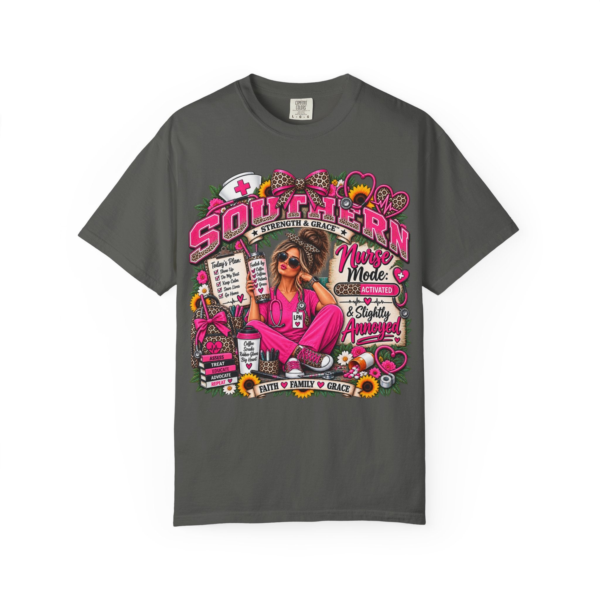 Southern Nurse Mode T-Shirt — Retro Pink Nurse Appreciation Tee