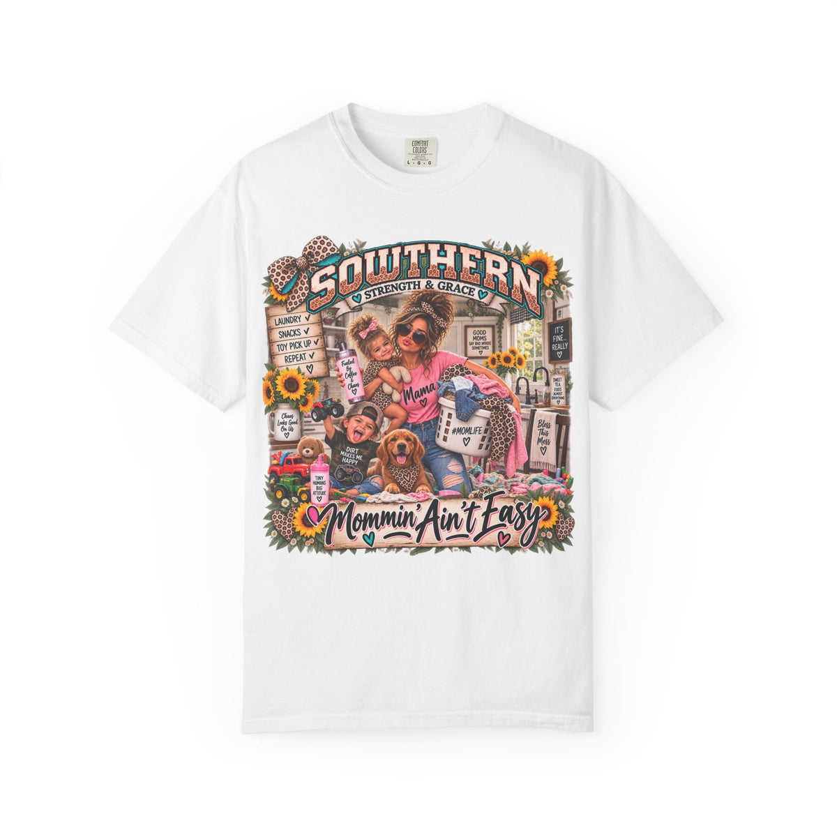 Southern Mom T-Shirt — "Mommin Ain't Easy" Graphic Tee