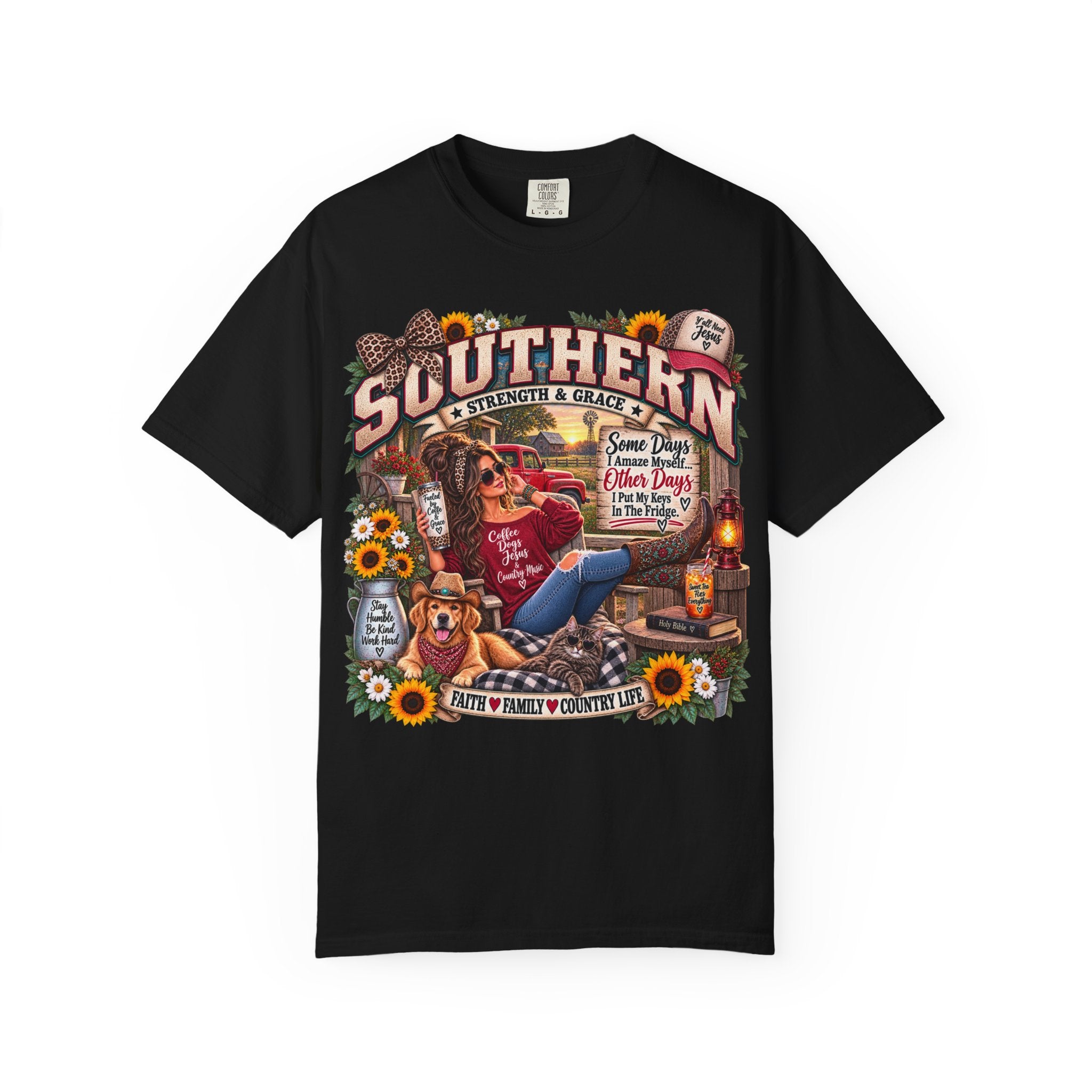 Southern Pride Graphic T-Shirt — "Southern Strength & Grace" Vintage Country Tee