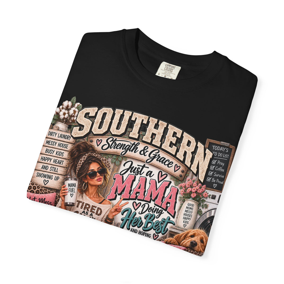 Southern Mama Graphic T-Shirt — Just a Mama Doing Her Best Tee
