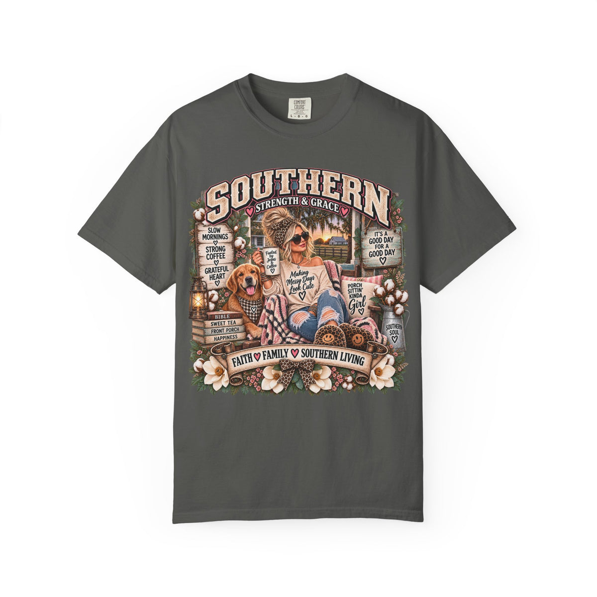 Southern Strength & Grace™ – Porch Sittin’ Country Girl Tee