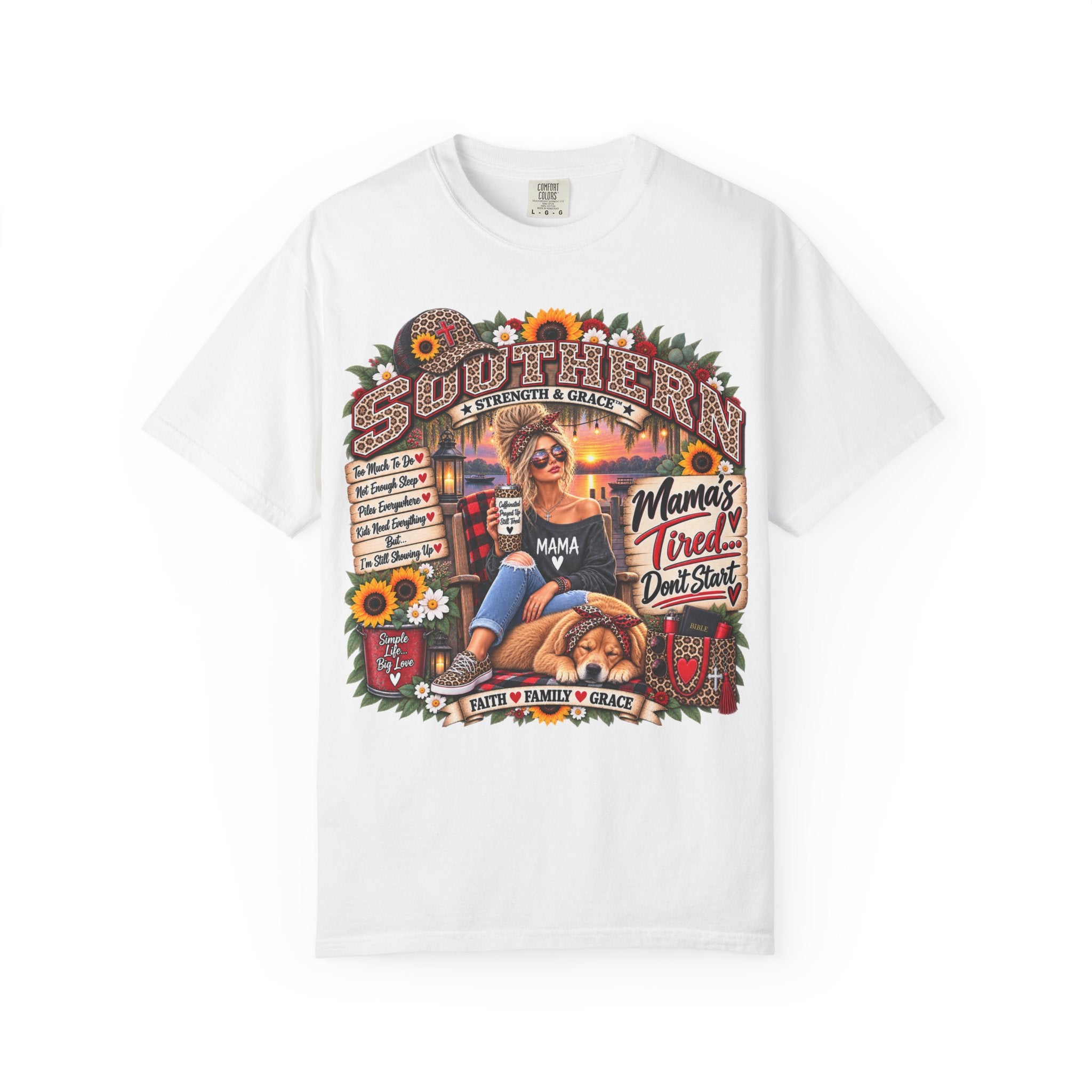 Southern Mama T‑Shirt — "Mama's Tired" Vintage Country Graphic Tee