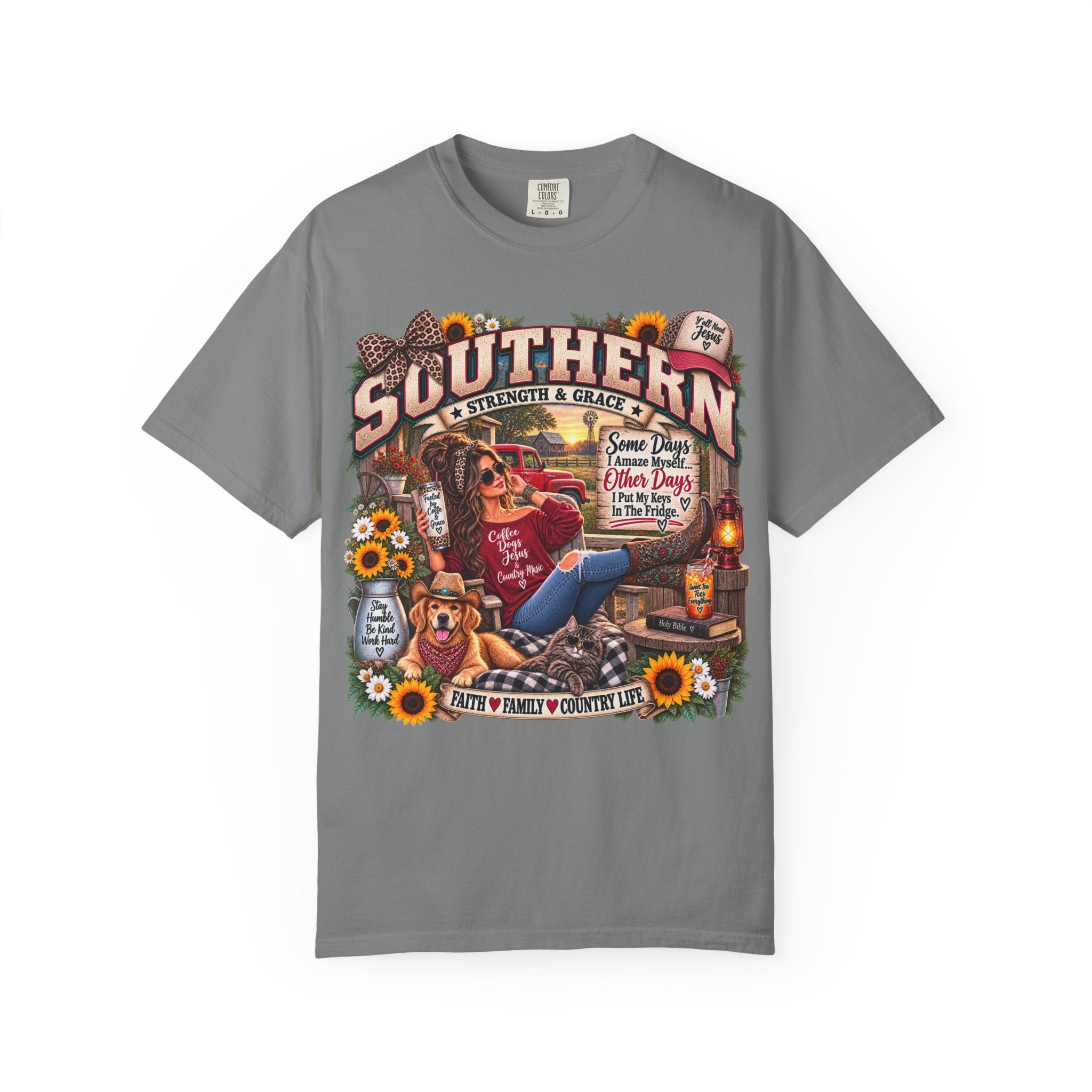 Southern Pride Graphic T-Shirt — "Southern Strength & Grace" Vintage Country Tee