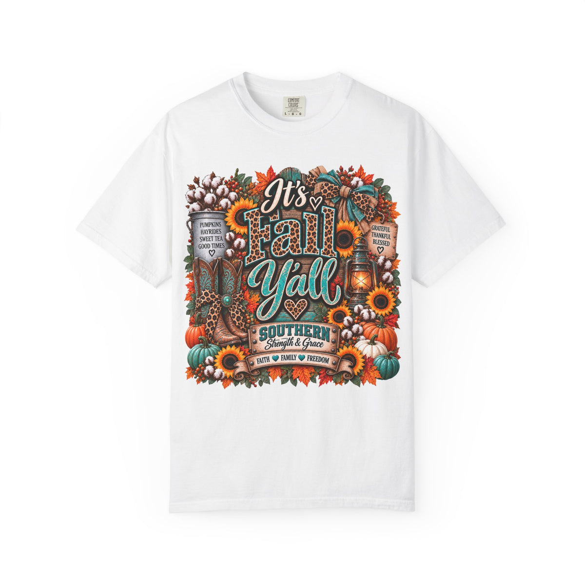 Fall Y’all Shirt – Southern Pumpkin & Sunflower Tee