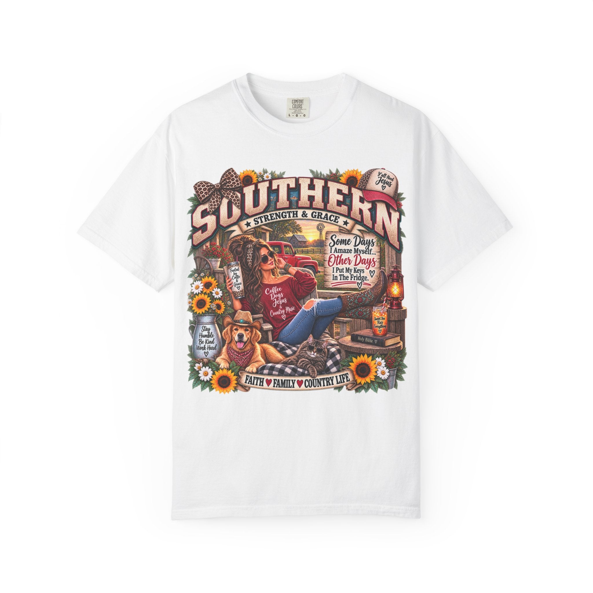 Southern Pride Graphic T-Shirt — "Southern Strength & Grace" Vintage Country Tee