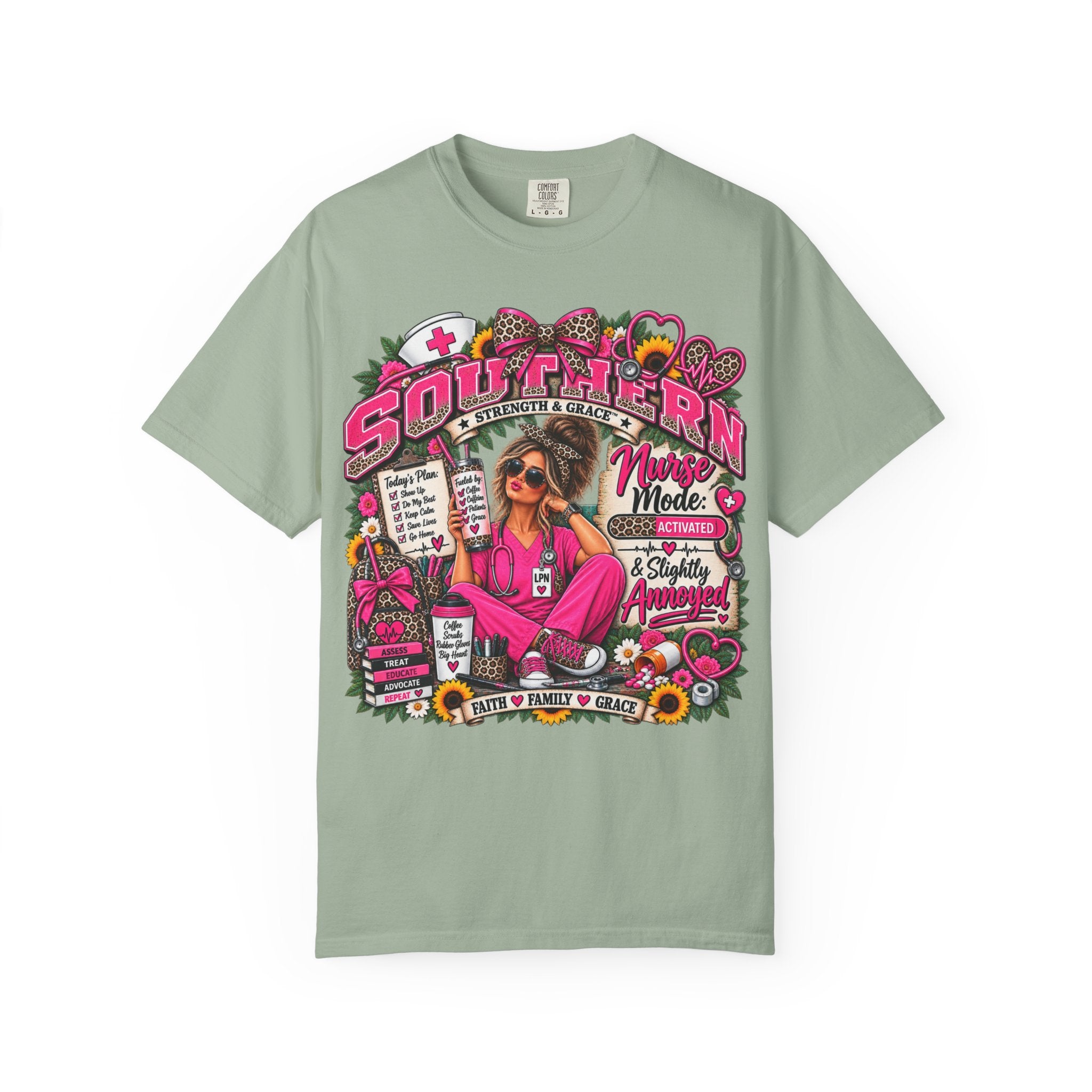 Southern Nurse Mode T-Shirt — Retro Pink Nurse Appreciation Tee