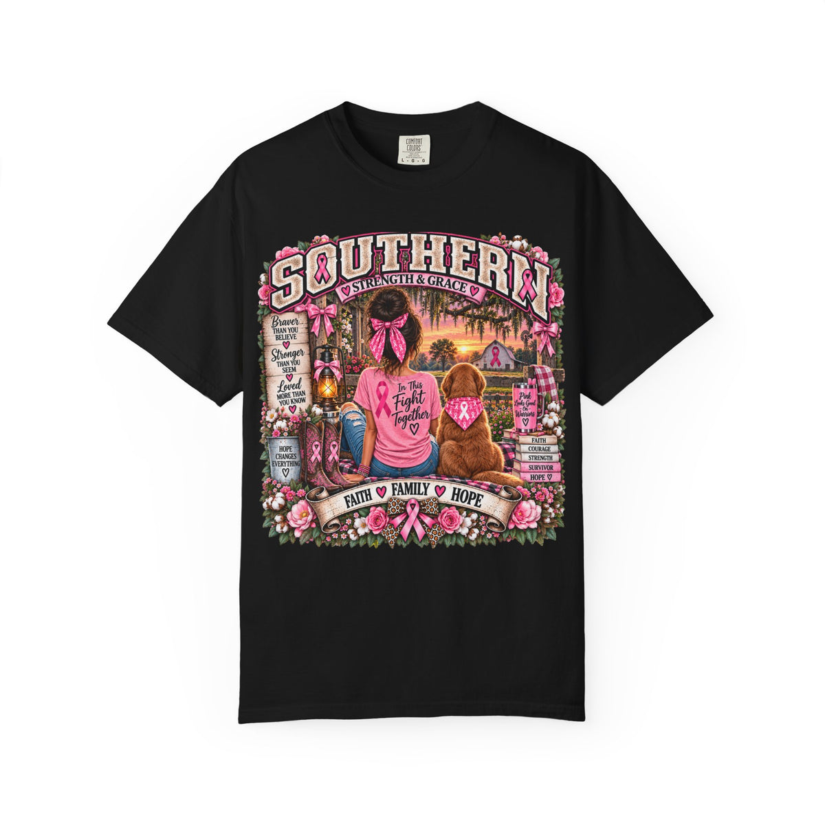 Southern Strength & Grace Breast Cancer Hope Tee