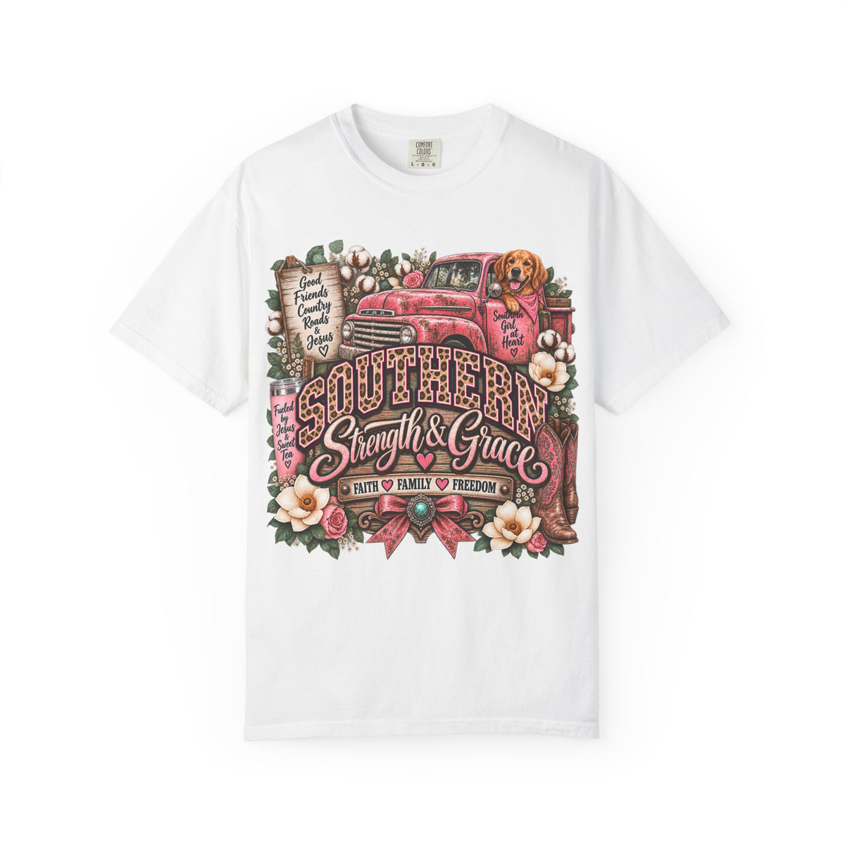 Southern Girl Shirt – Good Friends, Country Roads & Jesus