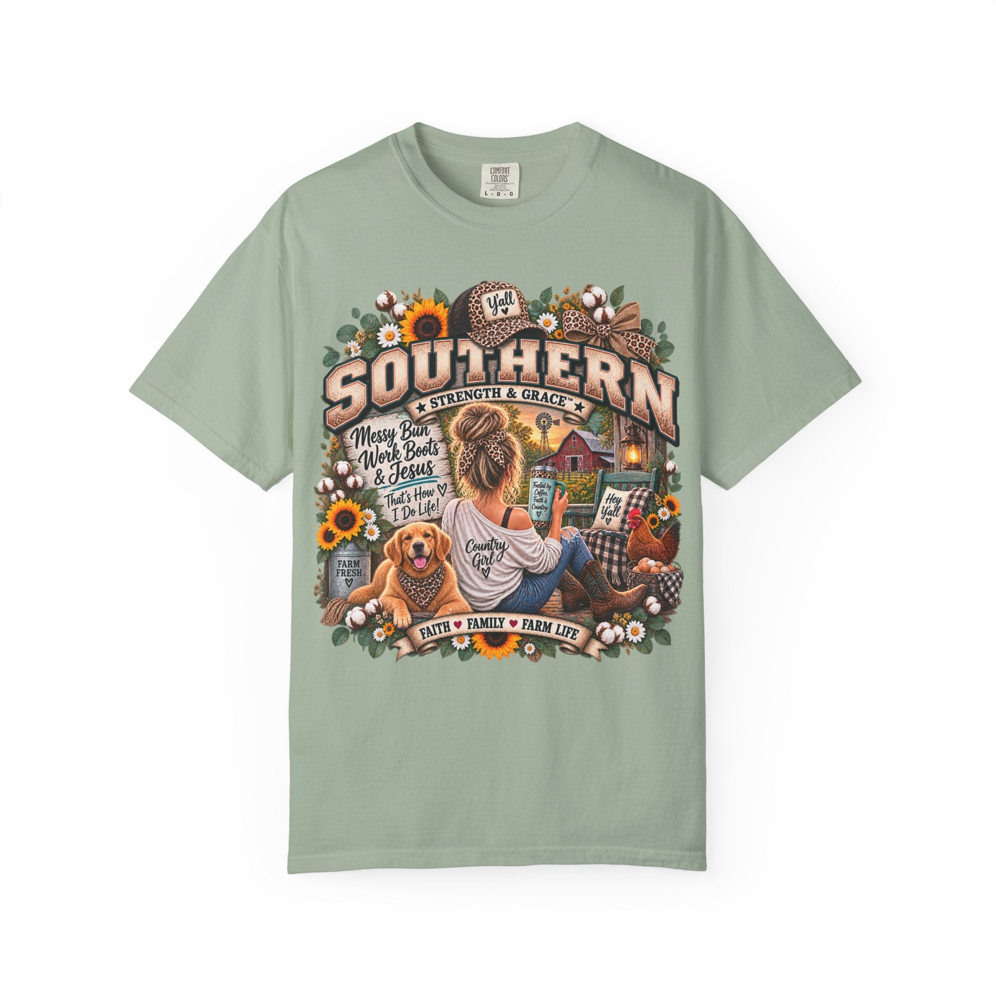 Southern Roots Graphic T-Shirt — "Southern By Birth & Grace"