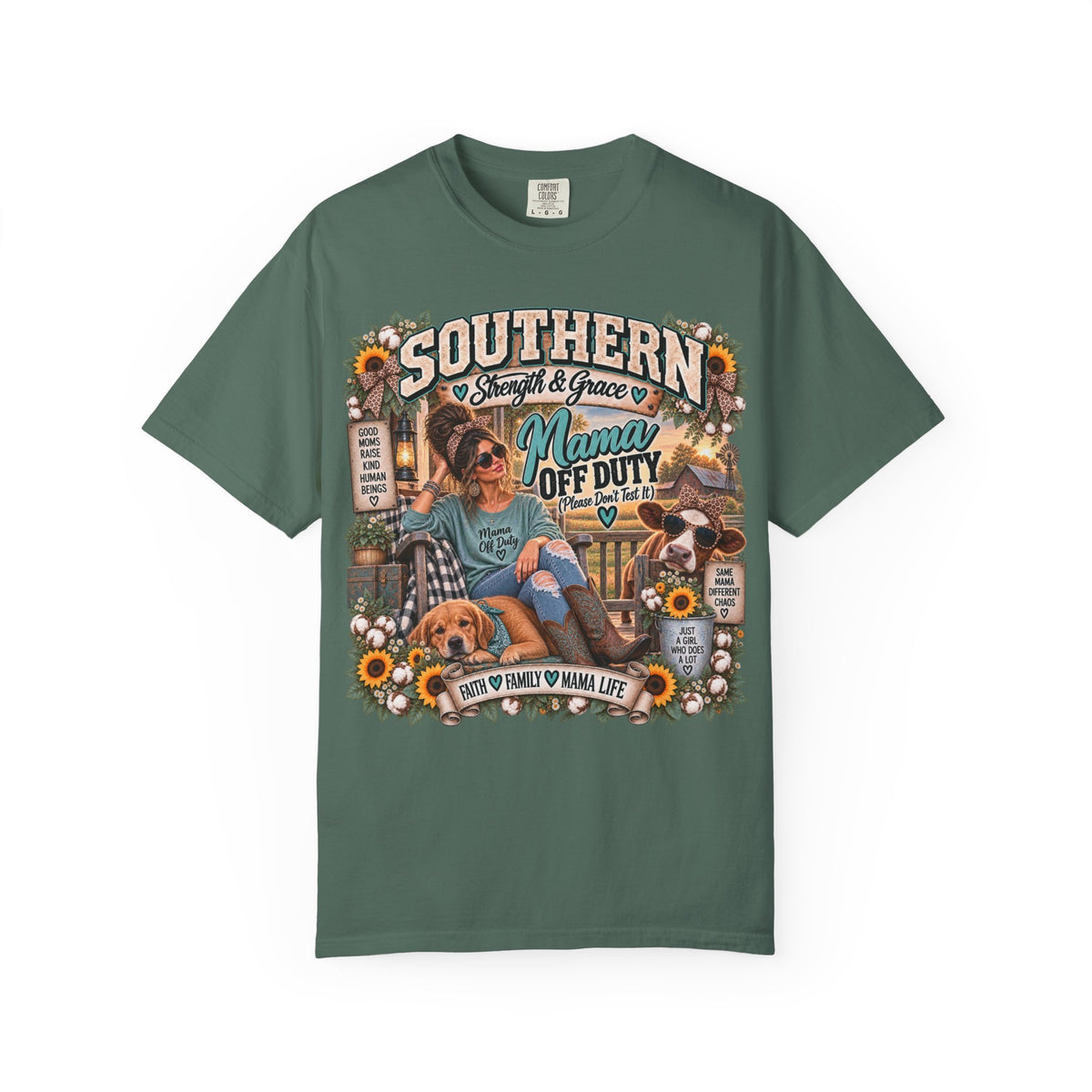T-Shirt — "Southern Mama Off Duty" Vintage Floral Comfort Tee