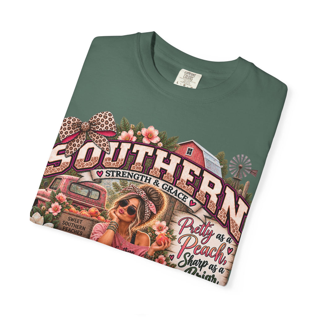 Southern Roots Graphic T-Shirt — Pretty as a Peach, Sharp as a Briar