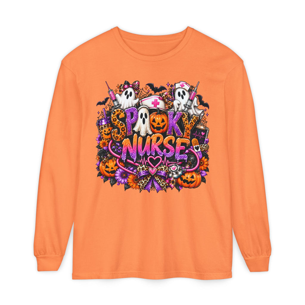 Spooky Nurse Halloween Long Sleeve Shirt