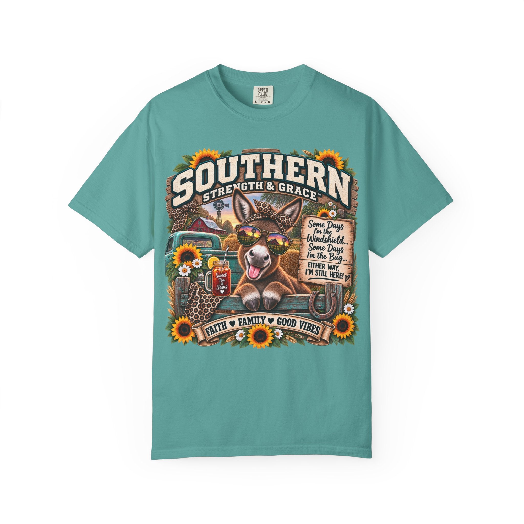 Southern Strength & Grace T-Shirt — Faith, Family & Good Vibes Graphic Tee