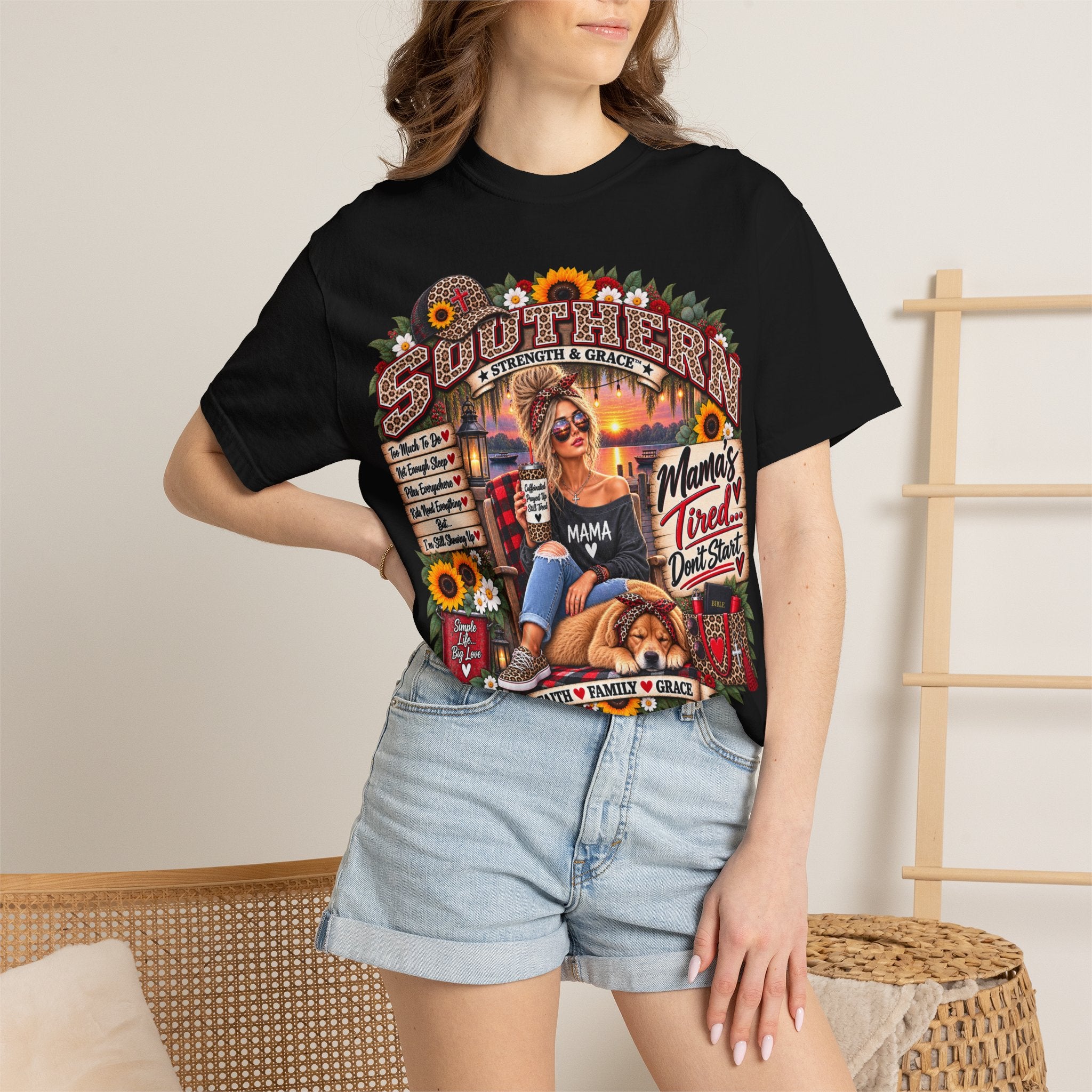 Southern Mama T‑Shirt — "Mama's Tired" Vintage Country Graphic Tee