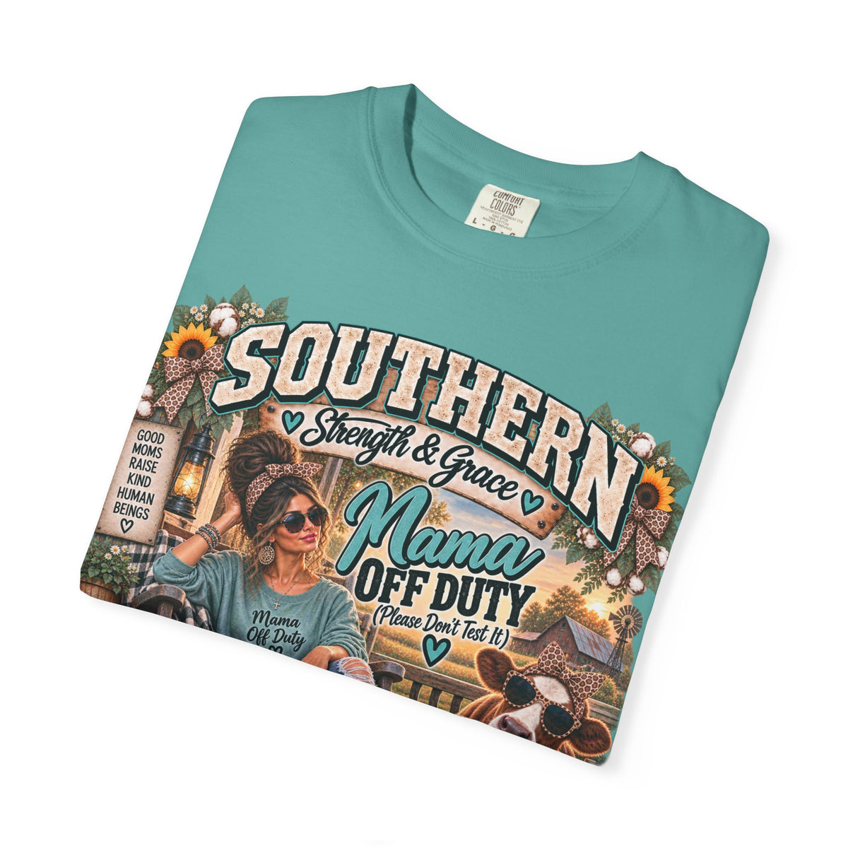T-Shirt — "Southern Mama Off Duty" Vintage Floral Comfort Tee