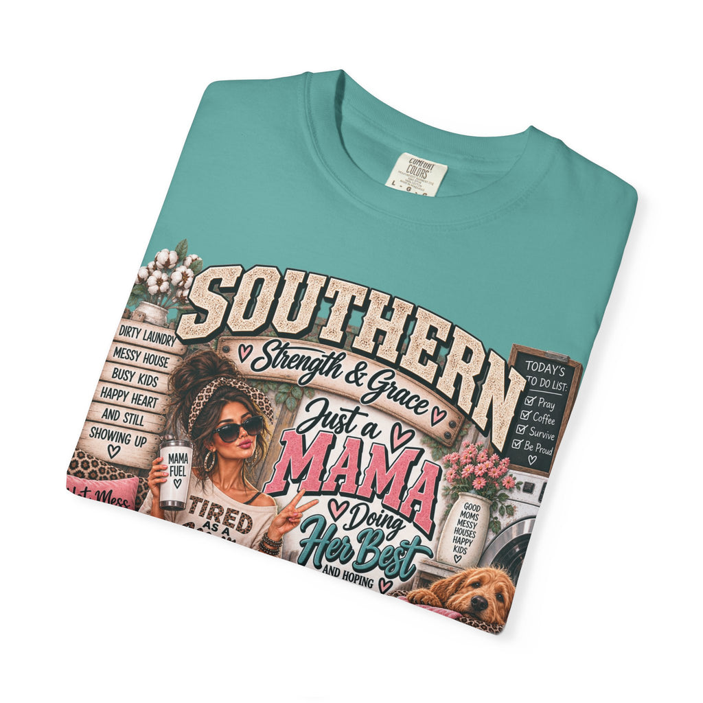 Southern Mama Graphic T-Shirt — Just a Mama Doing Her Best Tee