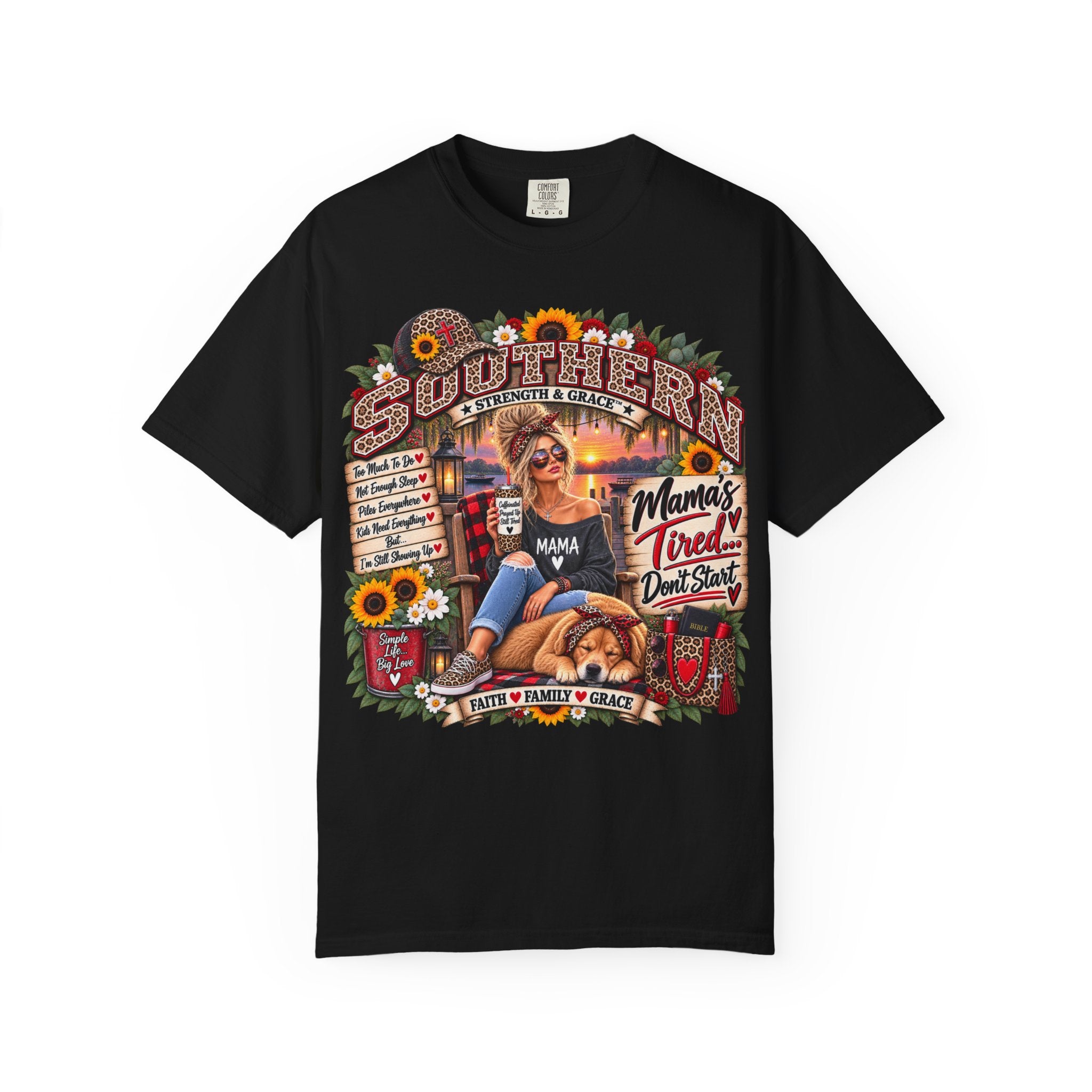 Southern Mama T‑Shirt — "Mama's Tired" Vintage Country Graphic Tee