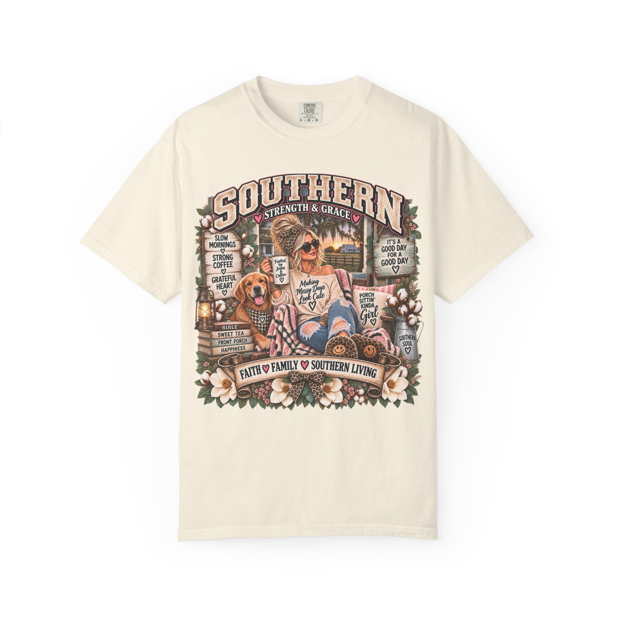 Southern Strength & Grace™ – Porch Sittin’ Country Girl Tee