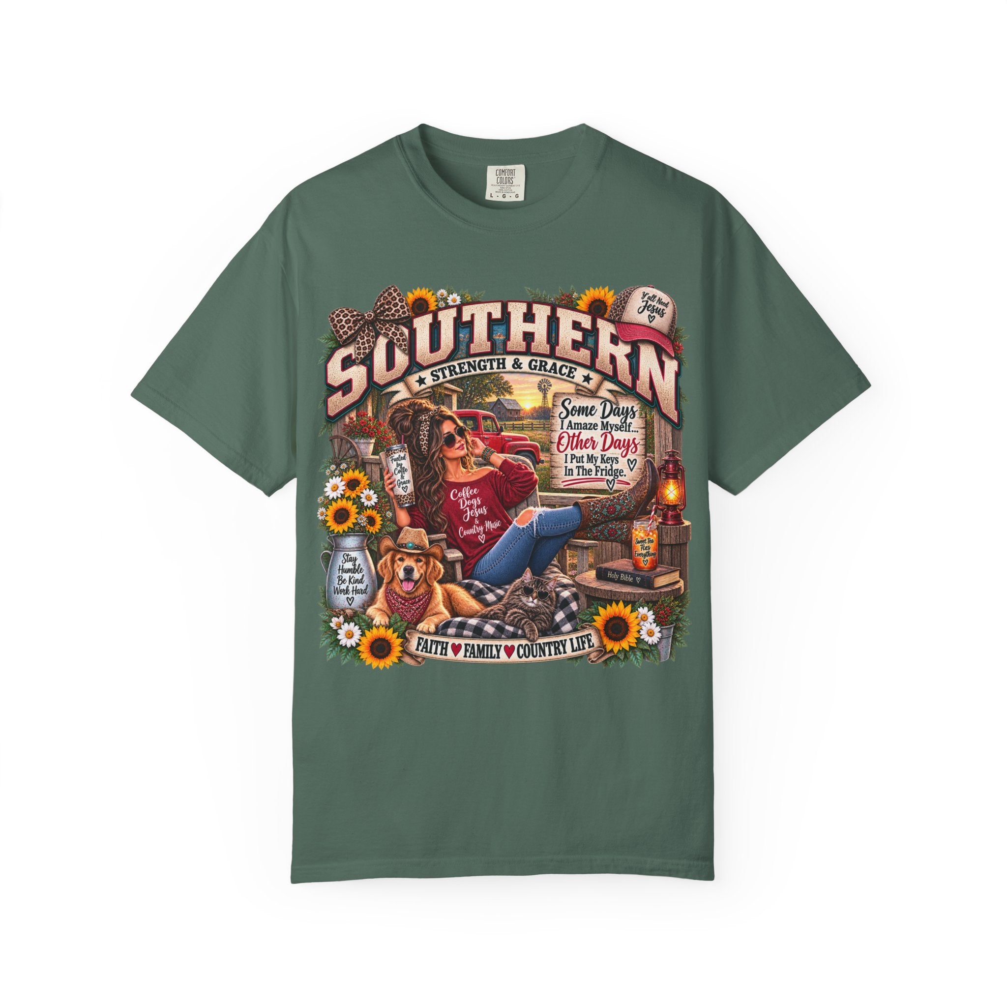 Southern Pride Graphic T-Shirt — "Southern Strength & Grace" Vintage Country Tee