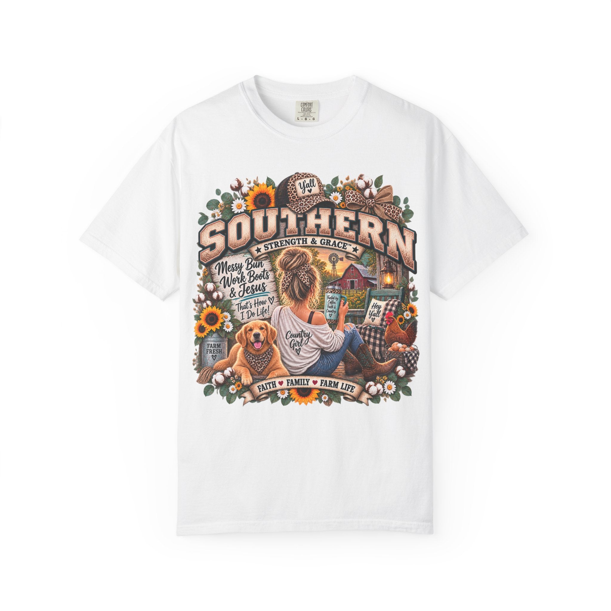 Southern Roots Graphic T-Shirt — "Southern By Birth & Grace"