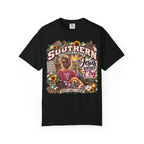 Southern Faith T-Shirt — "Jesus Knows I Try" Graphic Tee with Sunflowers & Family Vibe