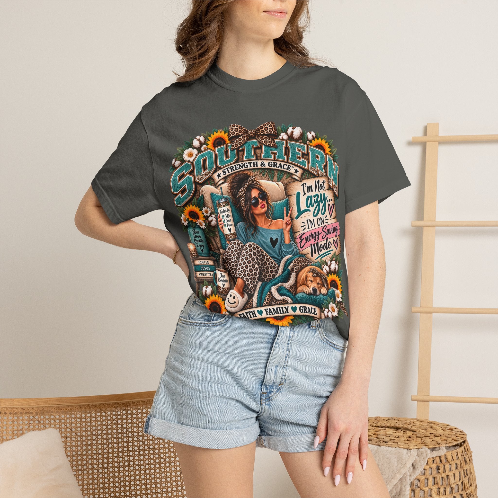 Southern Lazy Summer T-Shirt — "I'm the Lazy One" Vintage Graphic Tee