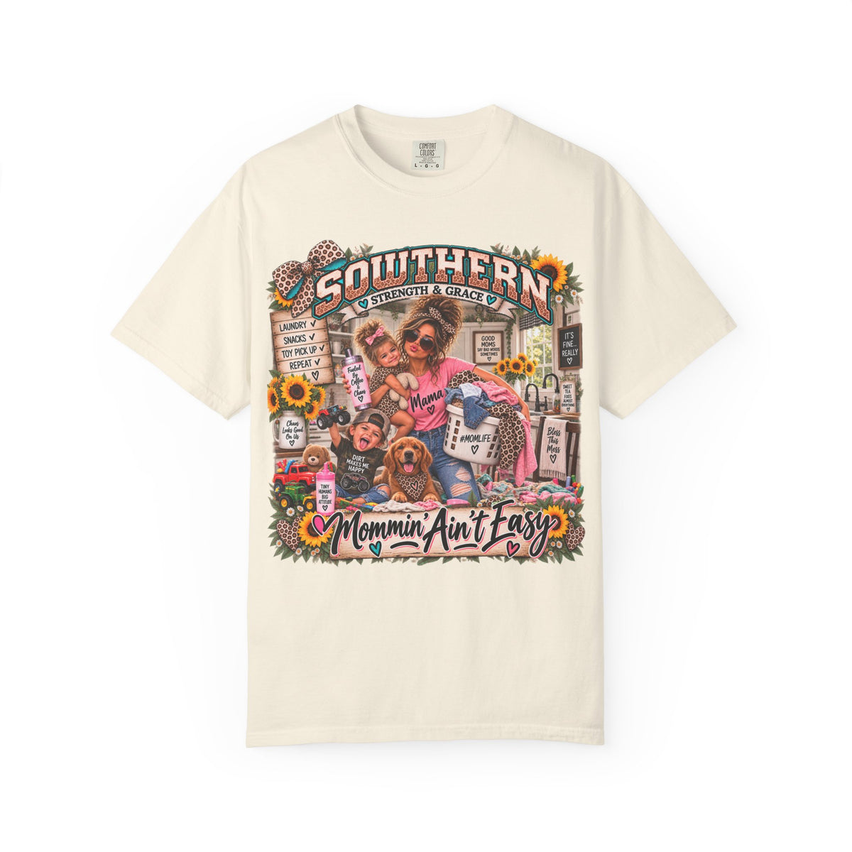 Southern Mom T-Shirt — "Mommin Ain't Easy" Graphic Tee