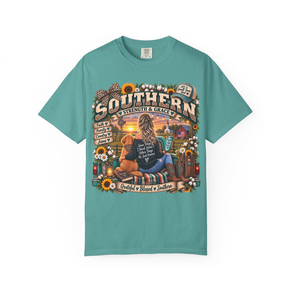 Southern Strength & Grace T-Shirt — Grateful ♥ Blessed ♥ Southern