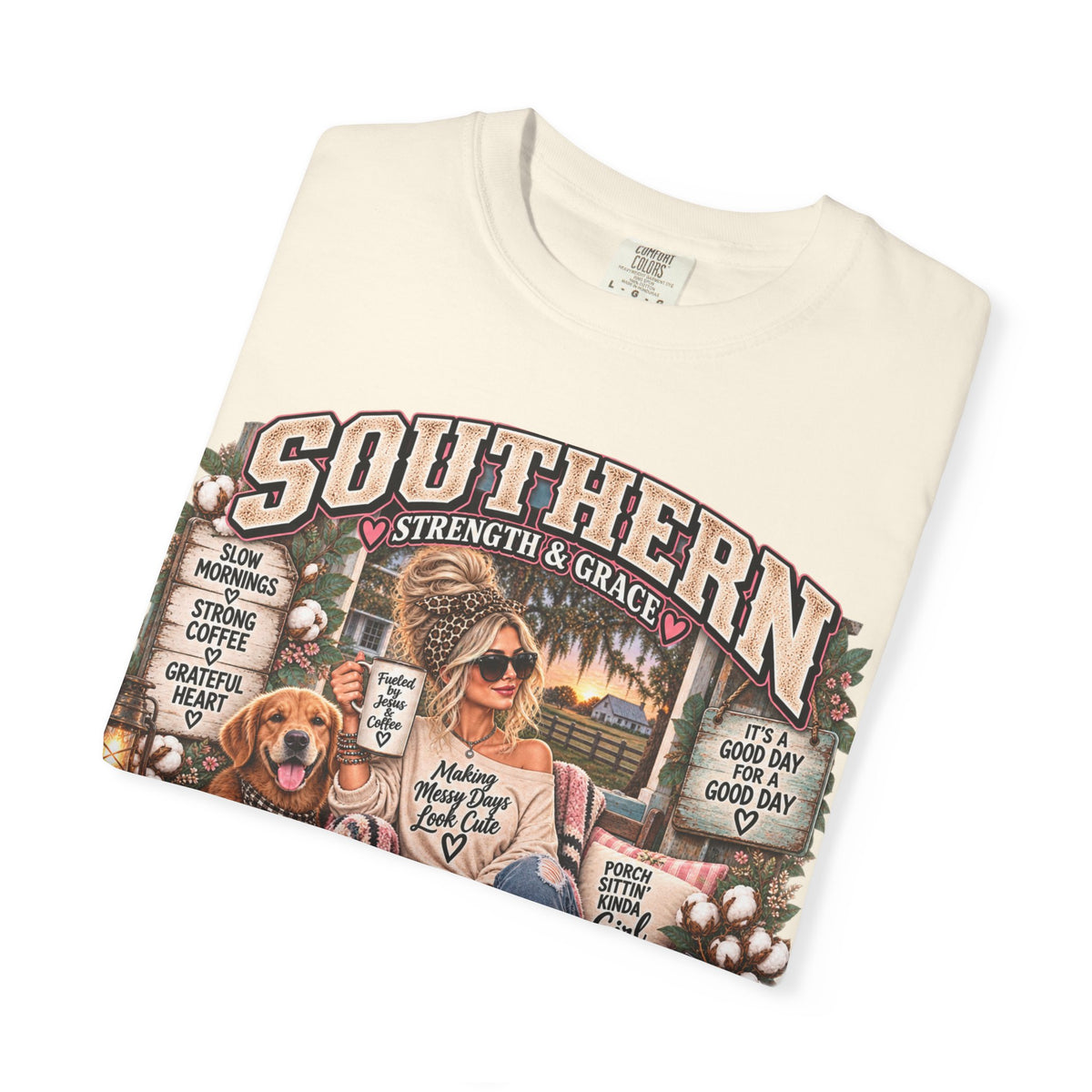 Southern Strength & Grace™ – Porch Sittin’ Country Girl Tee