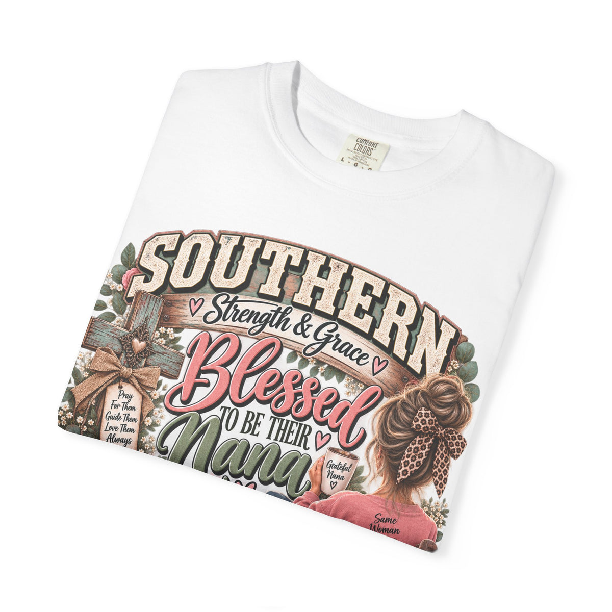 T-Shirt — "Southern Blessed" Grandma Floral Graphic Tee