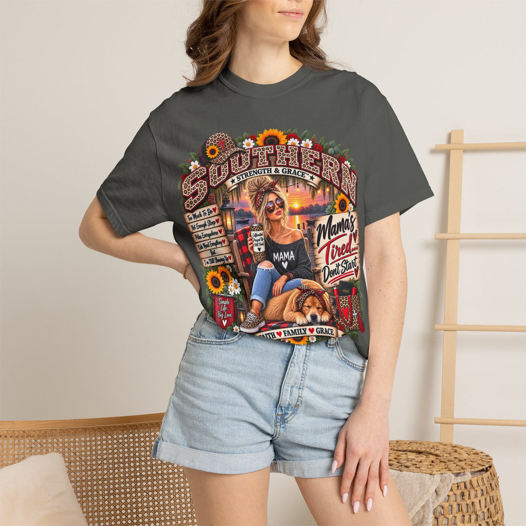 Southern Mama T‑Shirt — "Mama's Tired" Vintage Country Graphic Tee
