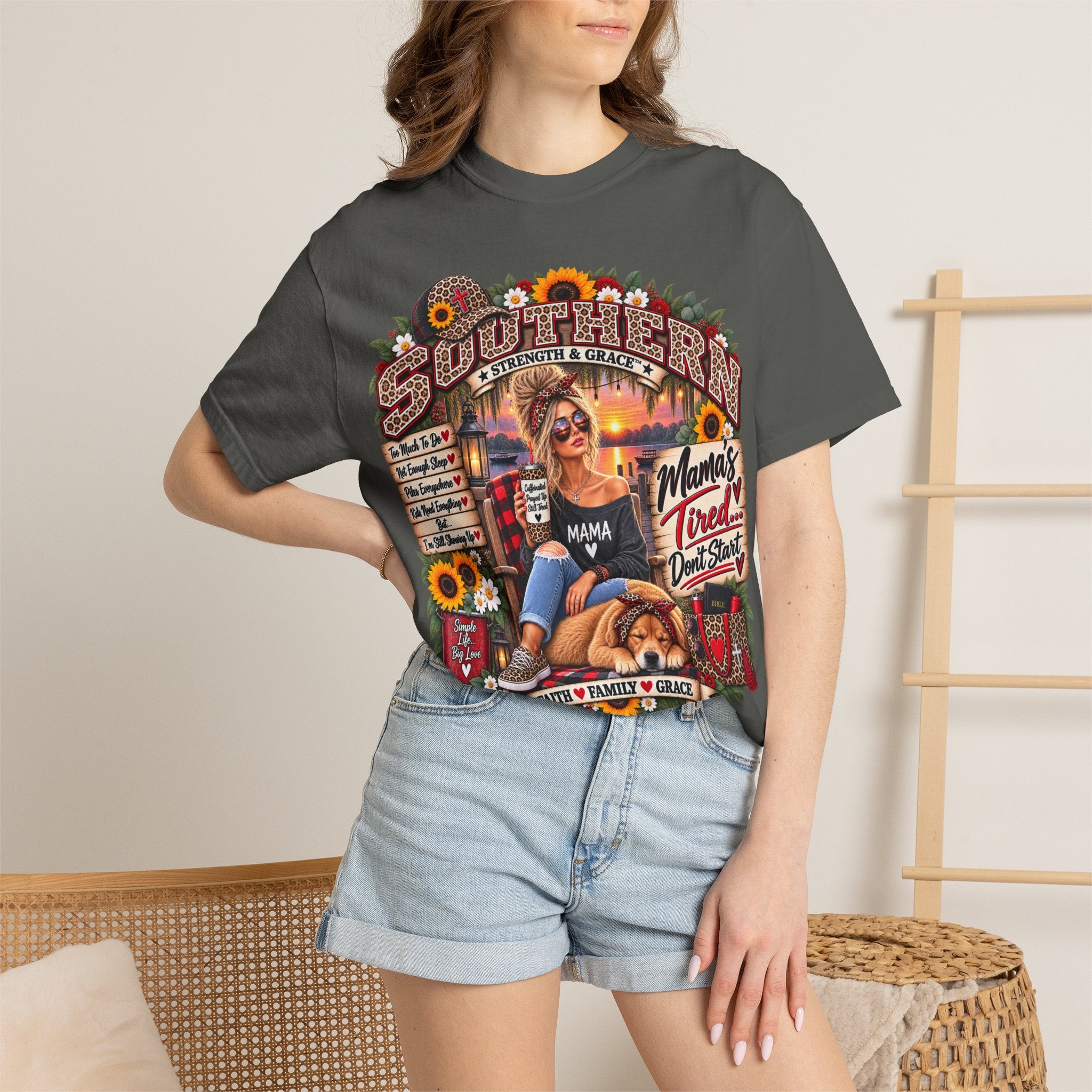 Southern Mama T‑Shirt — "Mama's Tired" Vintage Country Graphic Tee