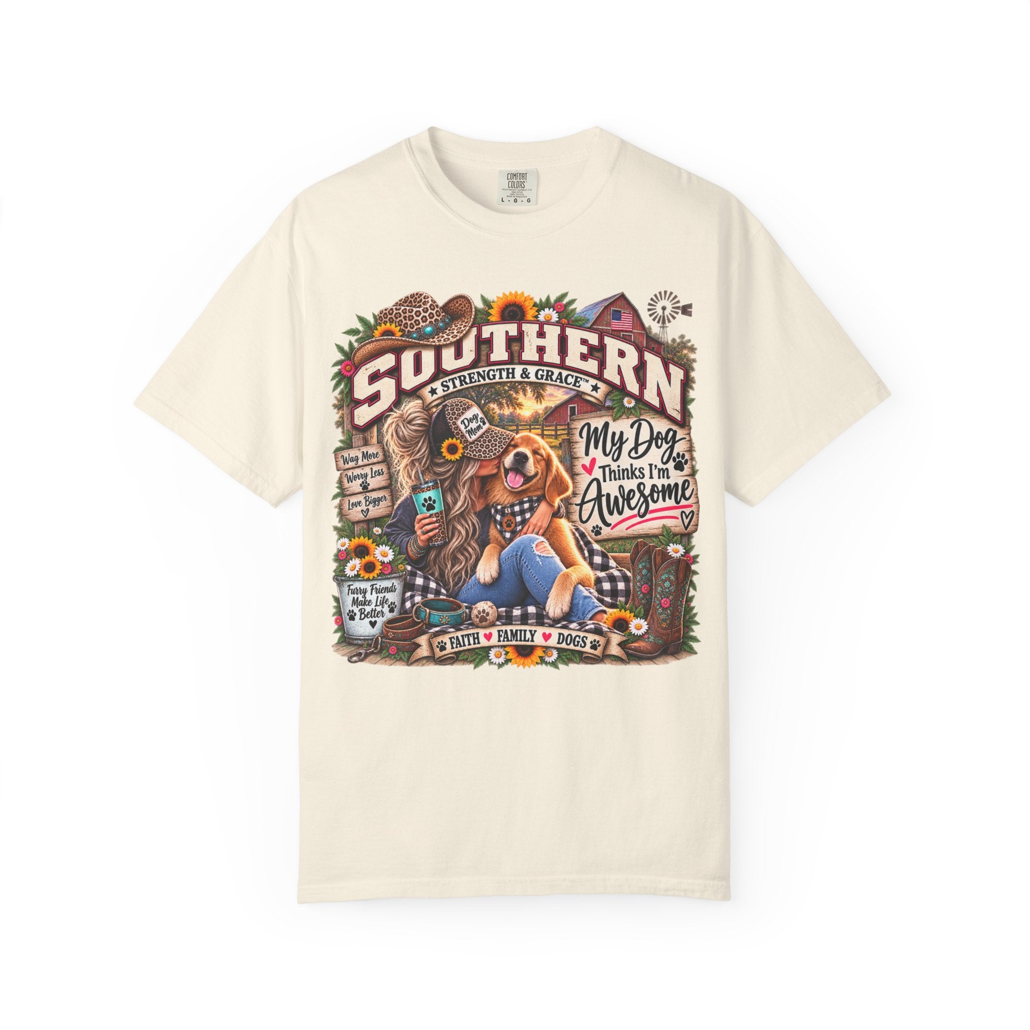 Southern Dog Mom T-Shirt — "My Dog Thinks I’m Awesome" Graphic Tee