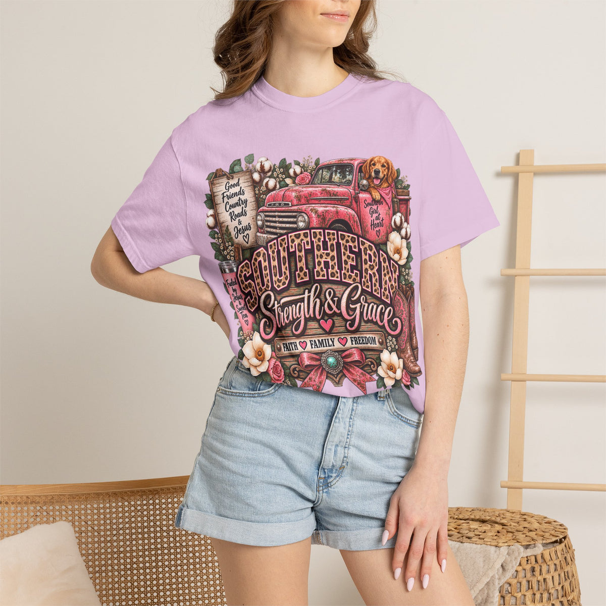 Southern Girl Shirt – Good Friends, Country Roads & Jesus