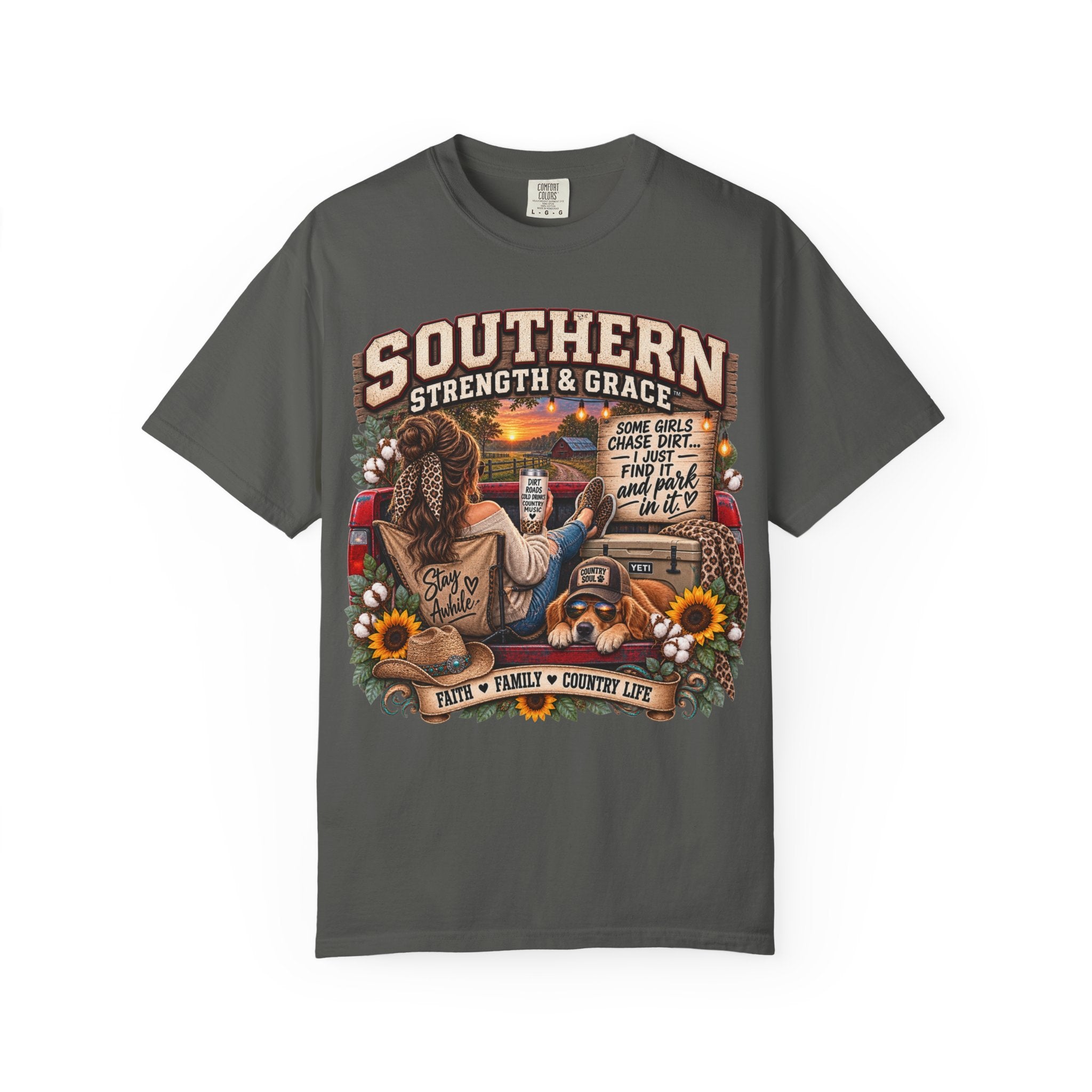 Southern Strength & Grace T-Shirt — Country Life, Family & Faith Graphic Tee