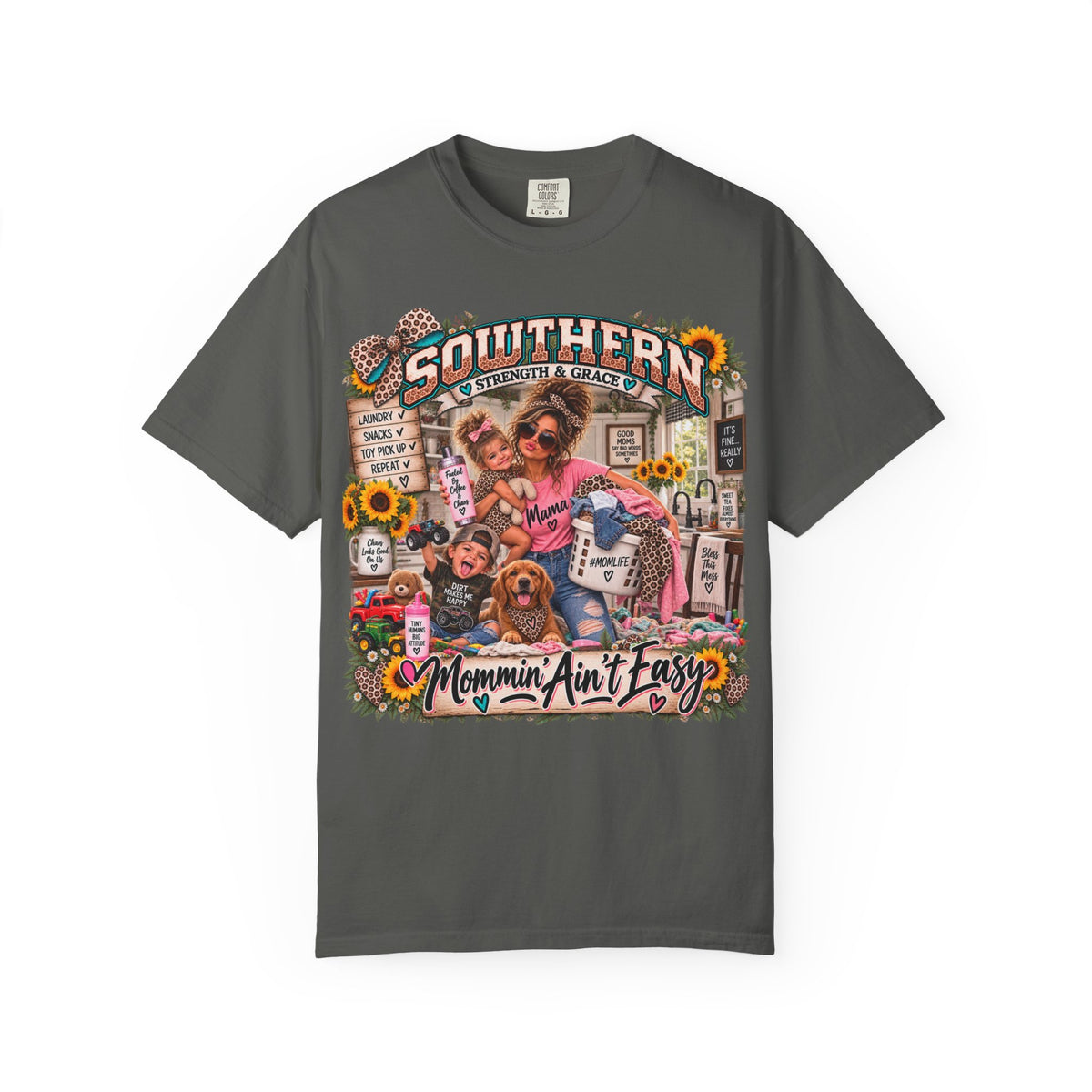 Southern Mom T-Shirt — "Mommin Ain't Easy" Graphic Tee