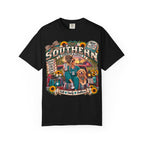 Southern Roots Vintage T-Shirt — 'Southern' Graphic with Sunflowers & Dog