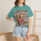 Southern Faith T-Shirt — "Jesus Knows I Try" Graphic Tee with Sunflowers & Family Vibe