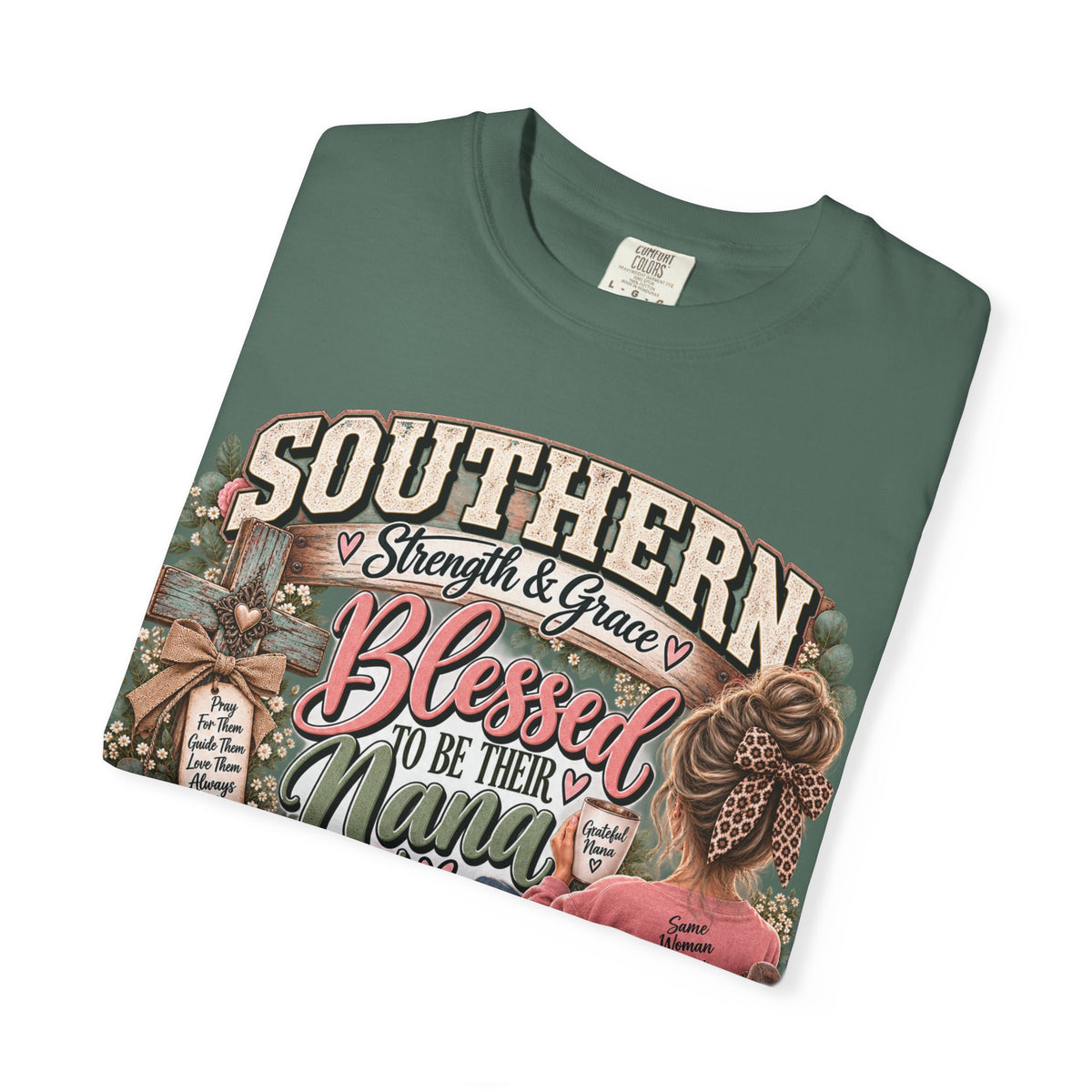 T-Shirt — "Southern Blessed" Grandma Floral Graphic Tee