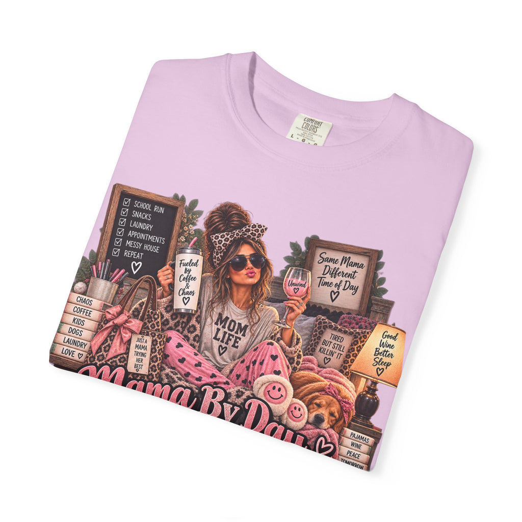 Mama By Day, Hot Mess By Night T-Shirt — Funny Mom Graphic Tee