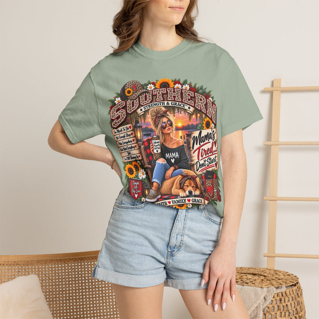 Southern Mama T‑Shirt — "Mama's Tired" Vintage Country Graphic Tee