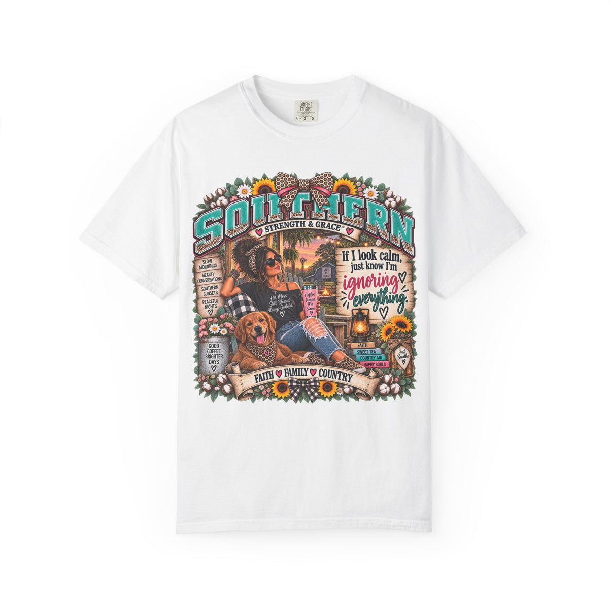 Southern Strength & Grace – Calm, Country & Blessed Tee